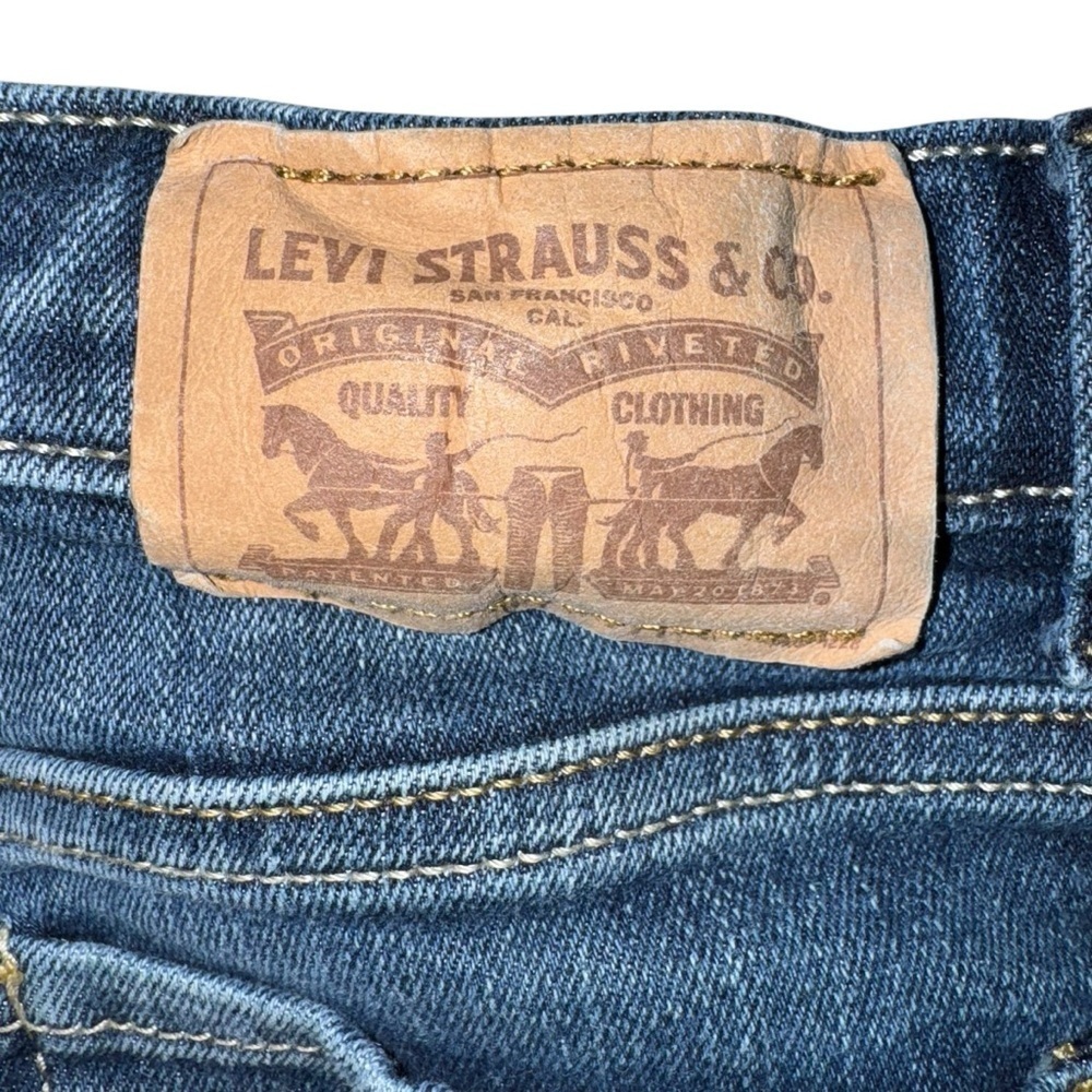 Levi’s 710 Super Skinny Girls Jeans Size 10 Regular Adjustable Waist Denim - Picture 5 of 8